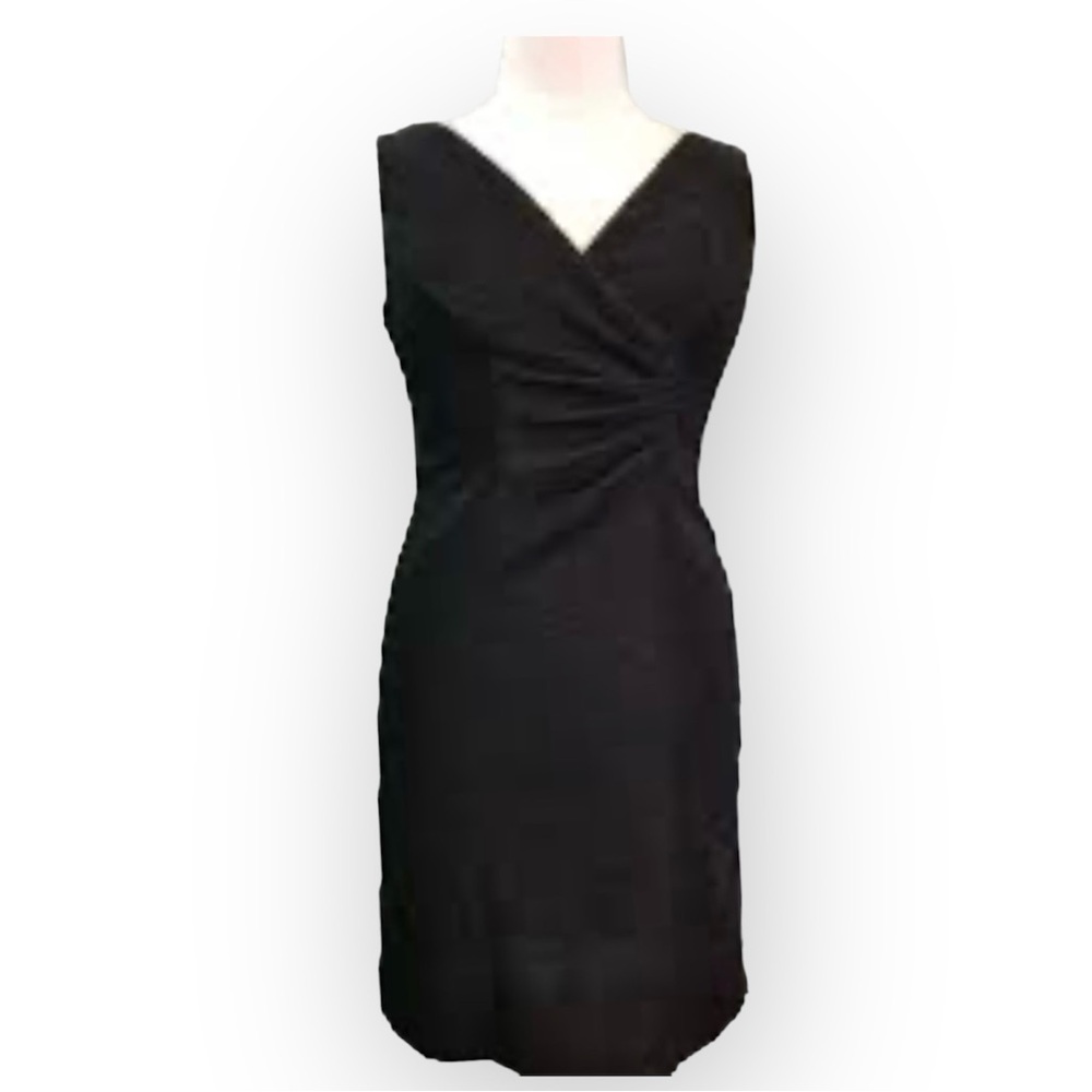 Coldwater Creek Sleeveless Crinkle Fabric Black Dress 8